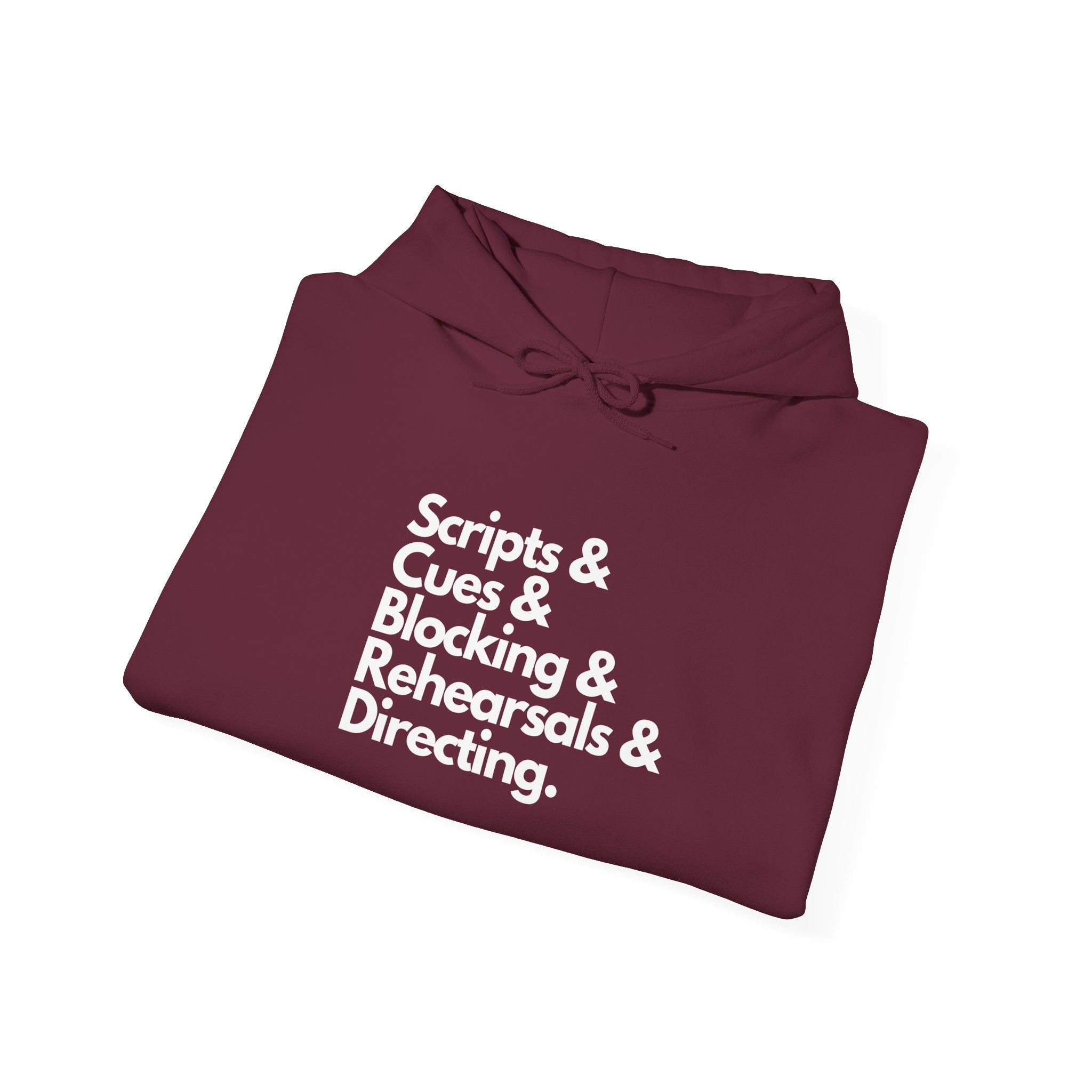 Theater Scripts & Cues & Blocking & Rehearsals & Directing hoodie gift for director, stage crew or manager