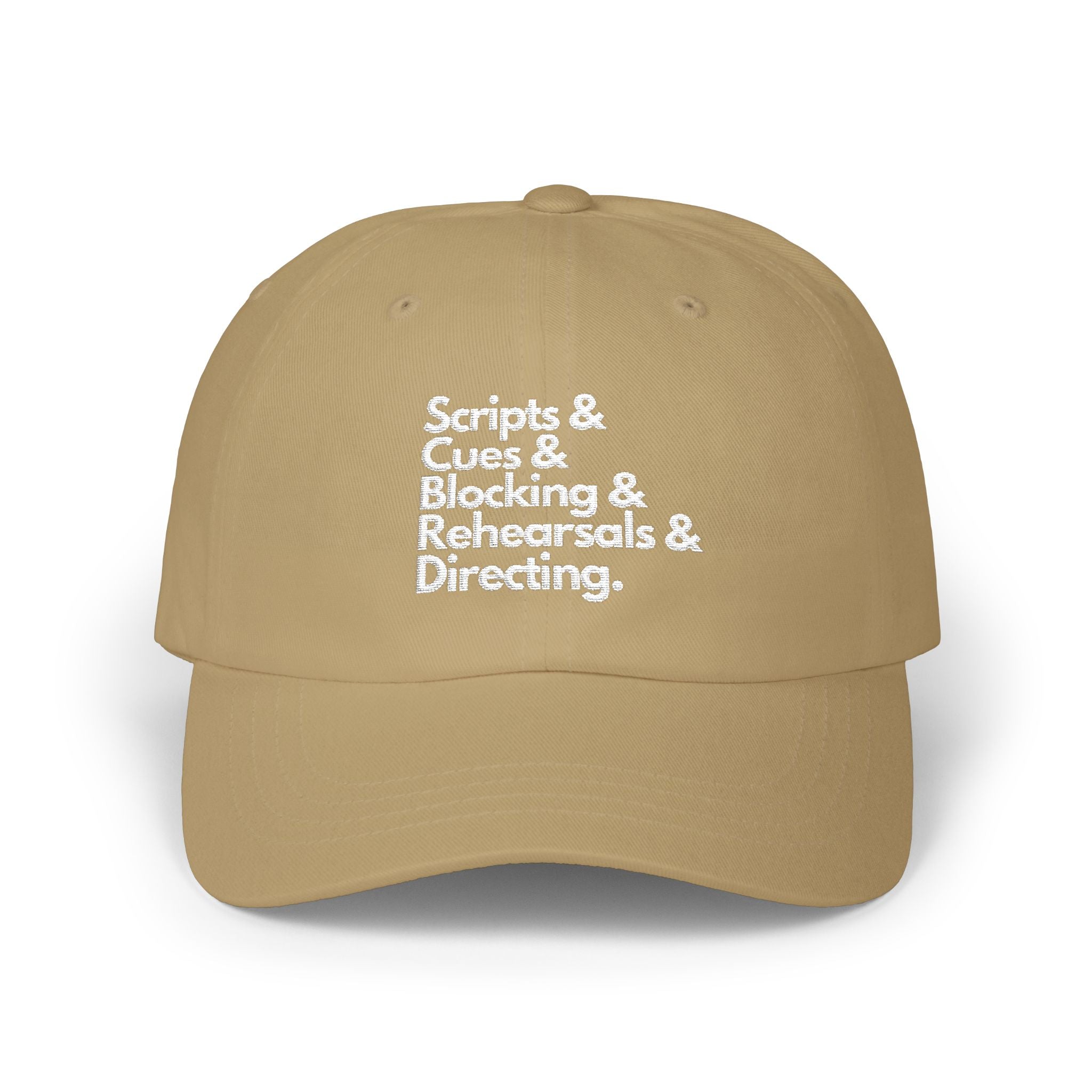 Theatre Script & Cues baseball cap for theatre directors, stage Crew, musical theatre gift Dad Cap