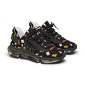 Women's Theater Sneakers with Comedy & Tragedy Masks, Ticket & Stage Lights Pattern