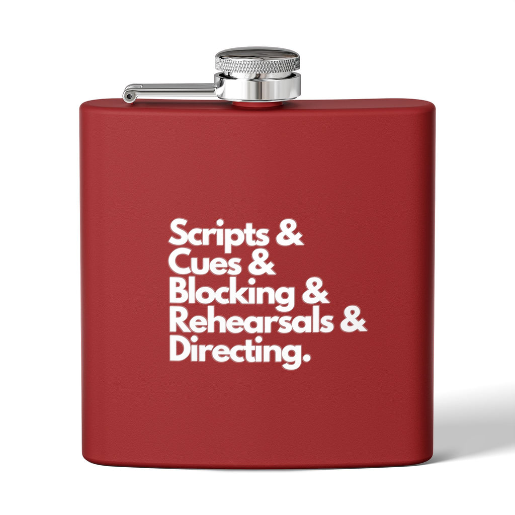 Scripts, Cues, Blocking, Rehearsals and Directing Flask for the Theatre director