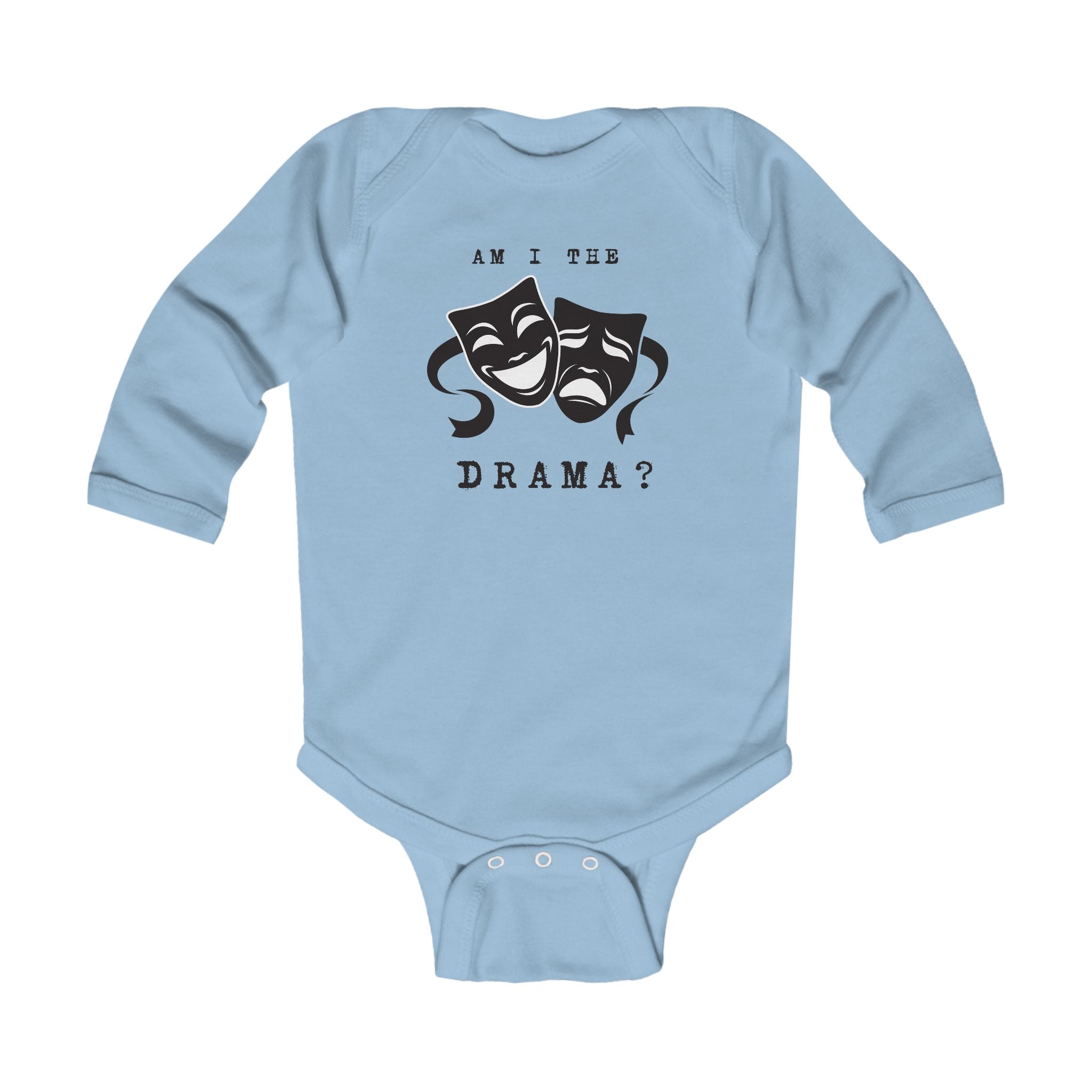Am I the drama? Baby theatre masks one piece baby bodysuit, funny tragedy comedy masks actor baby shower gift, one piece for theater parents