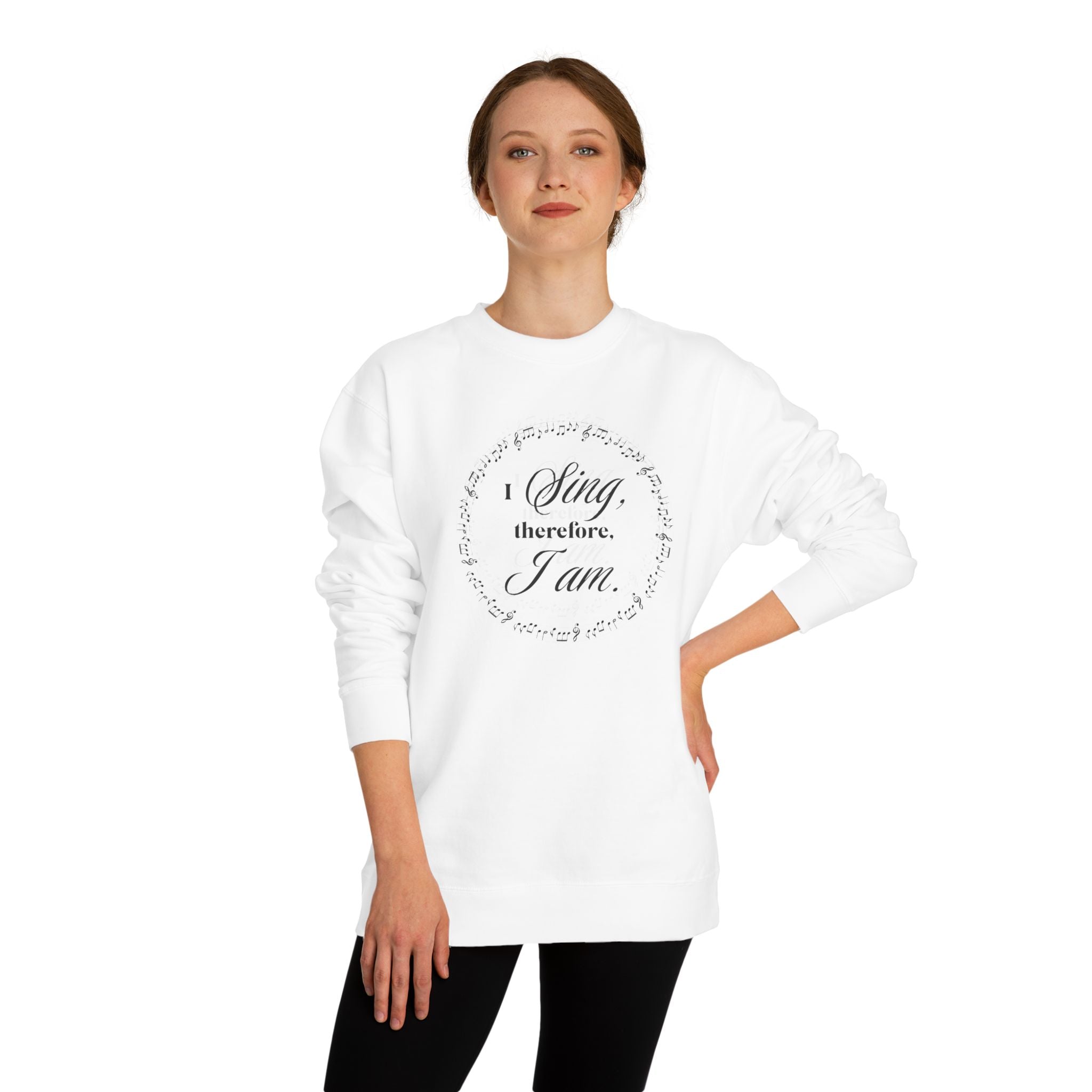 I sing, therefore, I am crewneck sweater