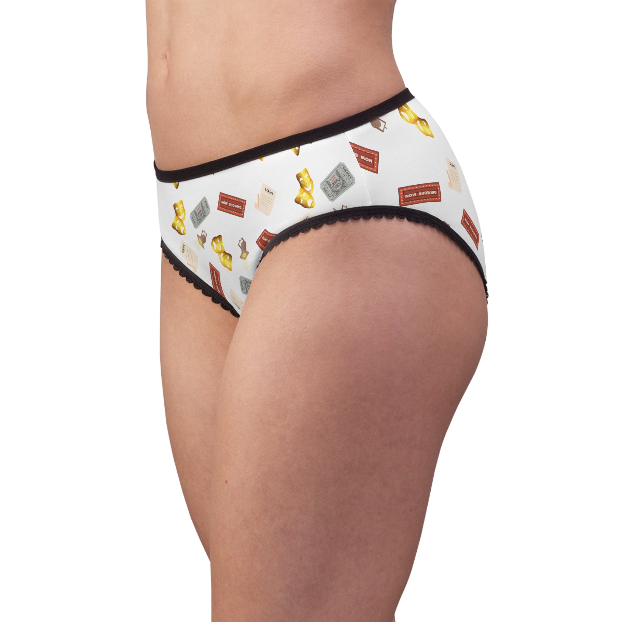 Theatre Masks Women's Briefs, Comedy & Tragedy Actress Underwear