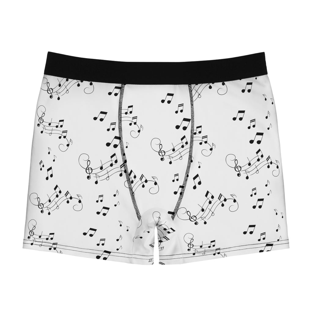 Men's Music Notes Boxer Briefs - Men's All-Over Print Musical Underwear