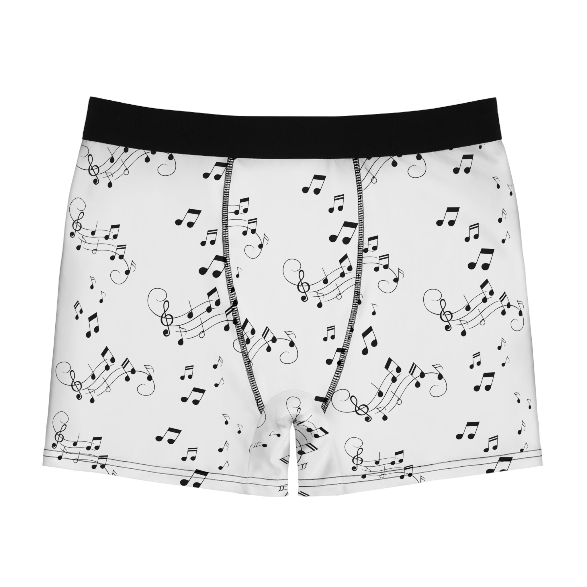 Men's Music Notes Boxer Briefs - Men's All-Over Print Musical Underwear