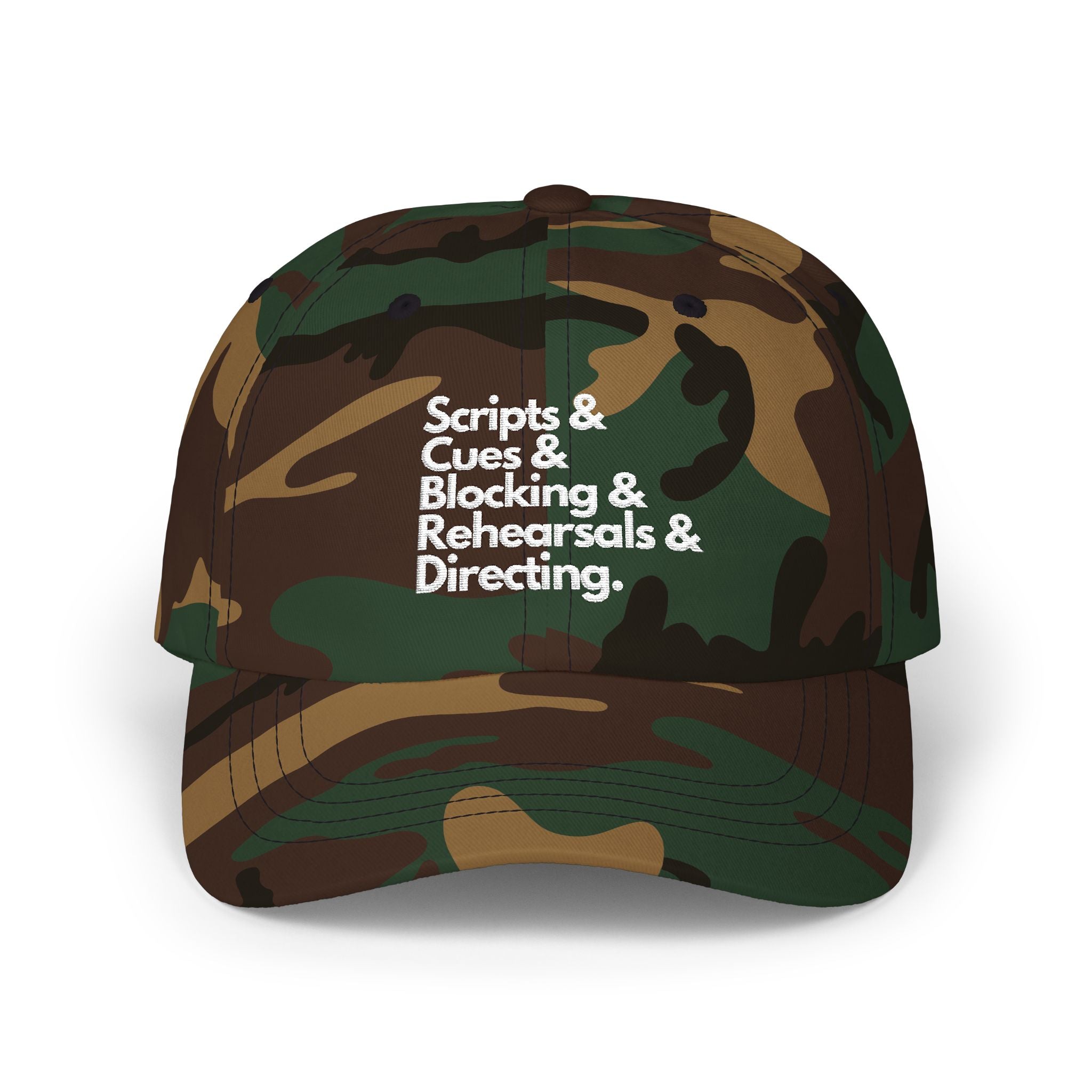 Theatre Script & Cues baseball cap for theatre directors, stage Crew, musical theatre gift Dad Cap