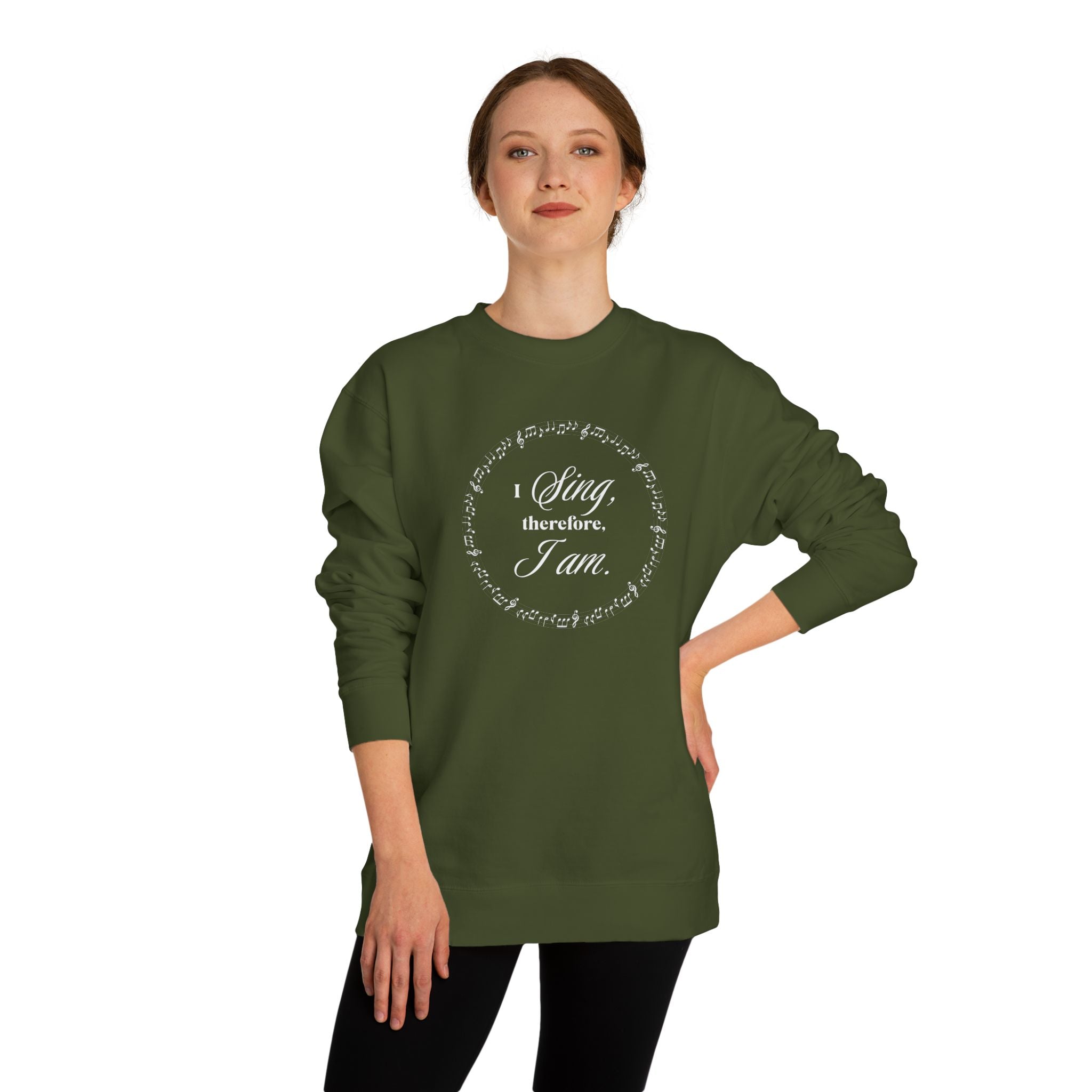 I sing, therefore, I am crewneck sweater
