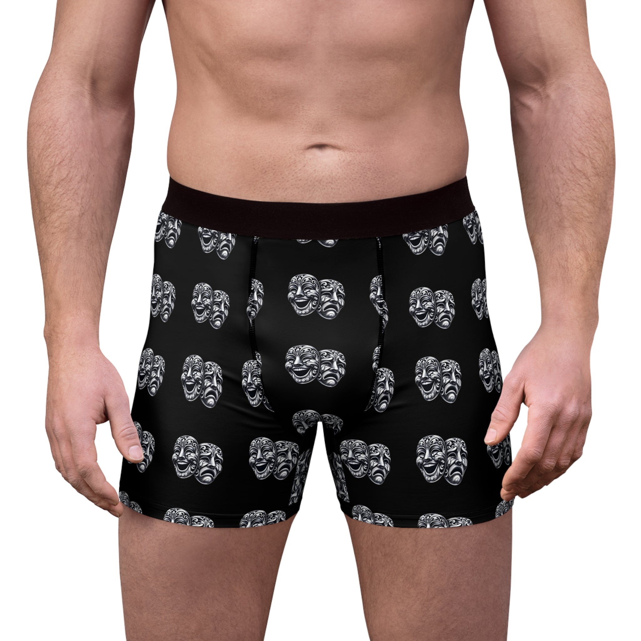 Theater Masks Boxers, Drama Actor Underwear, Comedy Tragedy Men's Boxers, Performing Arts Gift, Actor Apparel, underwear for stage actors