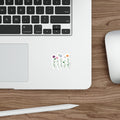 Floral 'All the World's a Stage' Die-Cut Sticker