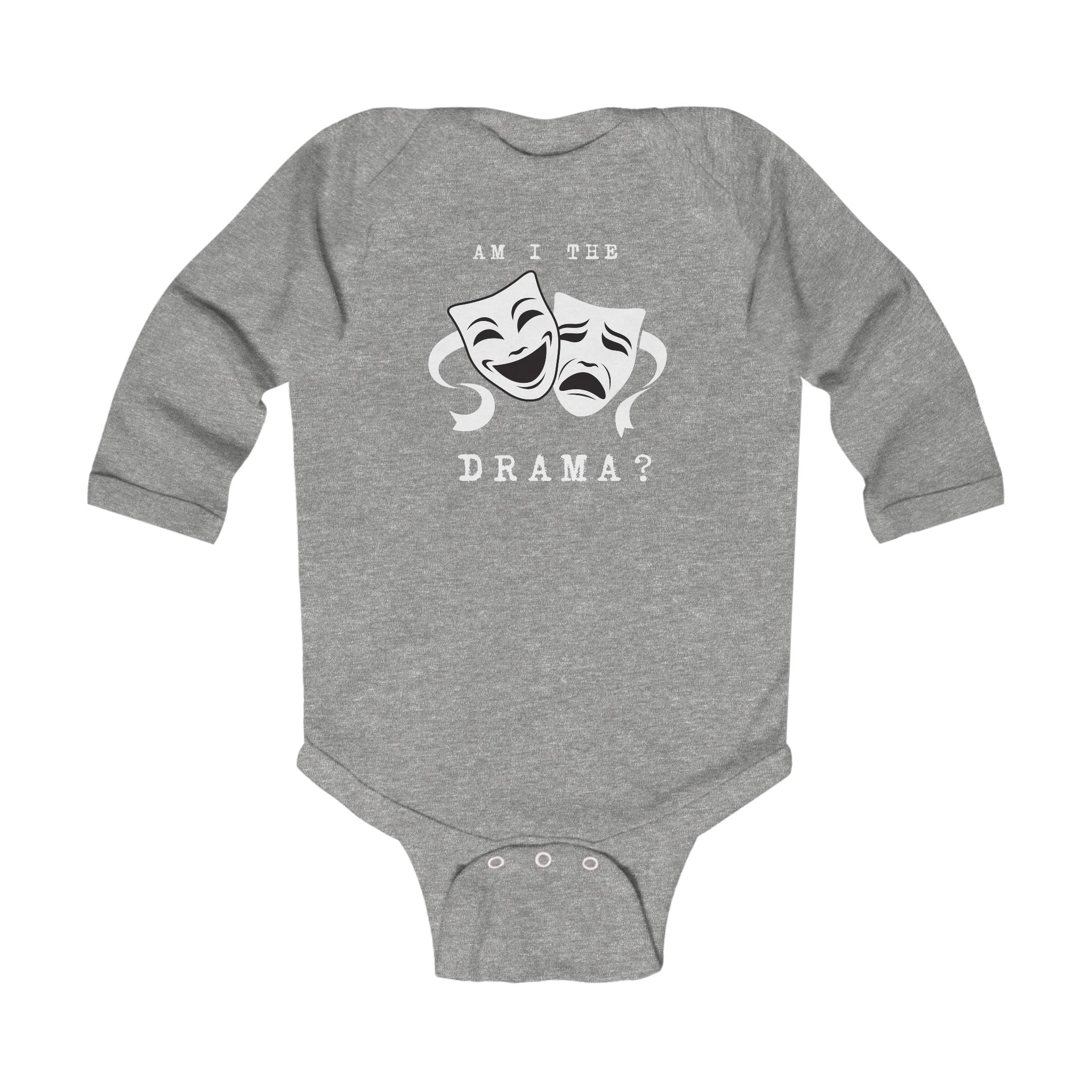 Am I the drama? Baby theatre masks one piece baby bodysuit, funny tragedy comedy masks actor baby shower gift, one piece for theater parents