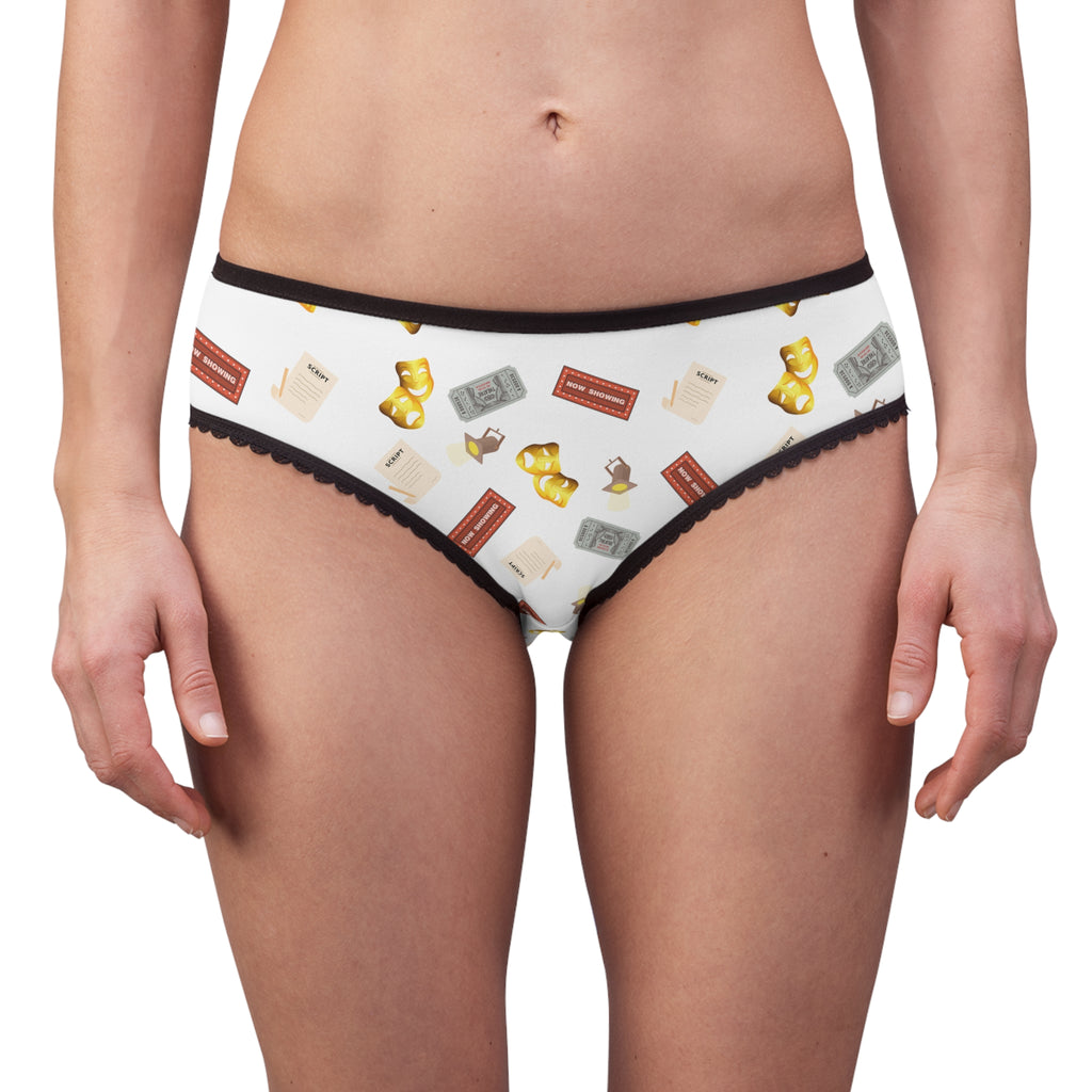 Theatre Masks Women's Briefs, Comedy & Tragedy Actress Underwear