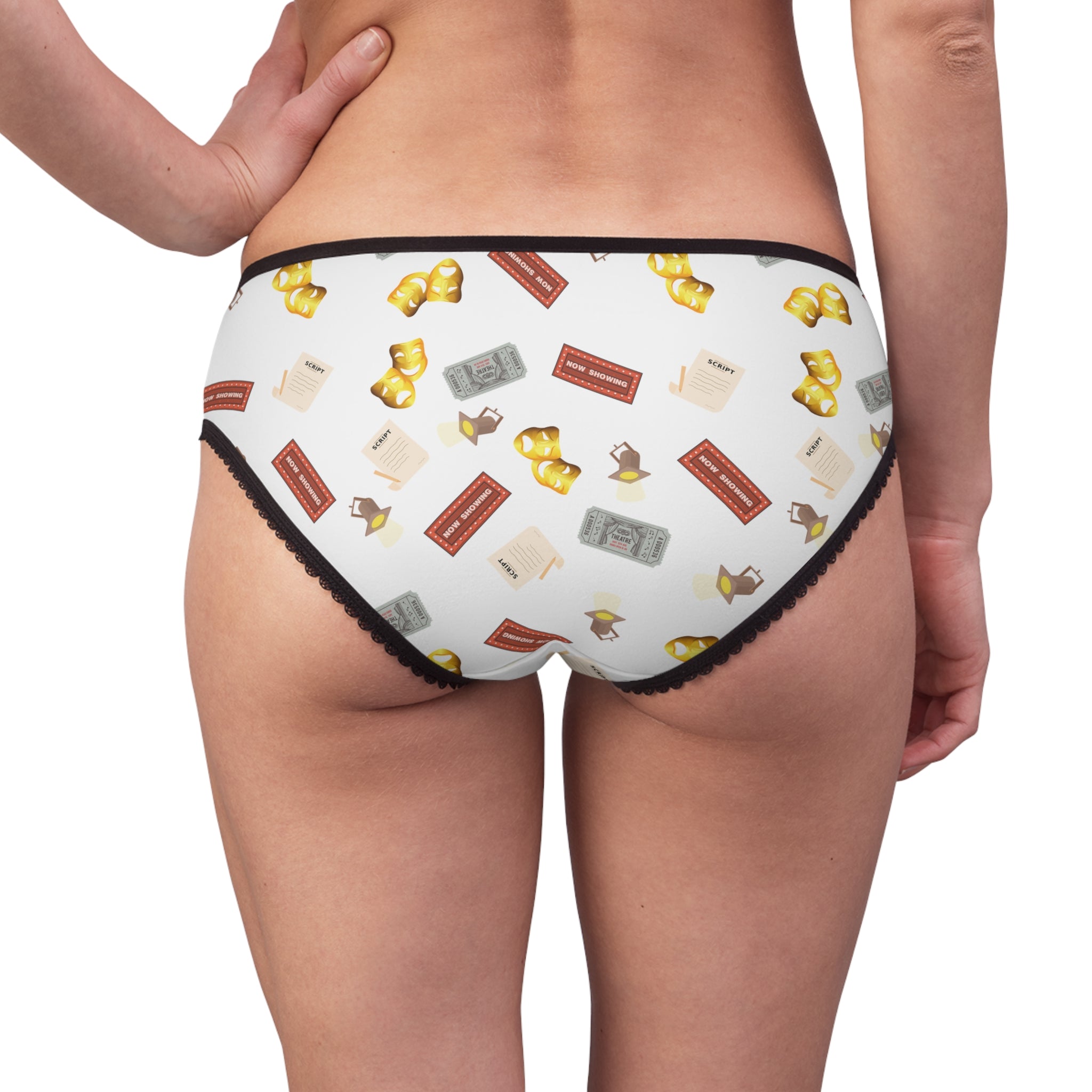 Theatre Masks Women's Briefs, Comedy & Tragedy Actress Underwear