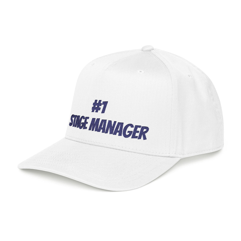 Stage Manager embroidered Baseball Cap | Theater Crew hat with navy thread font