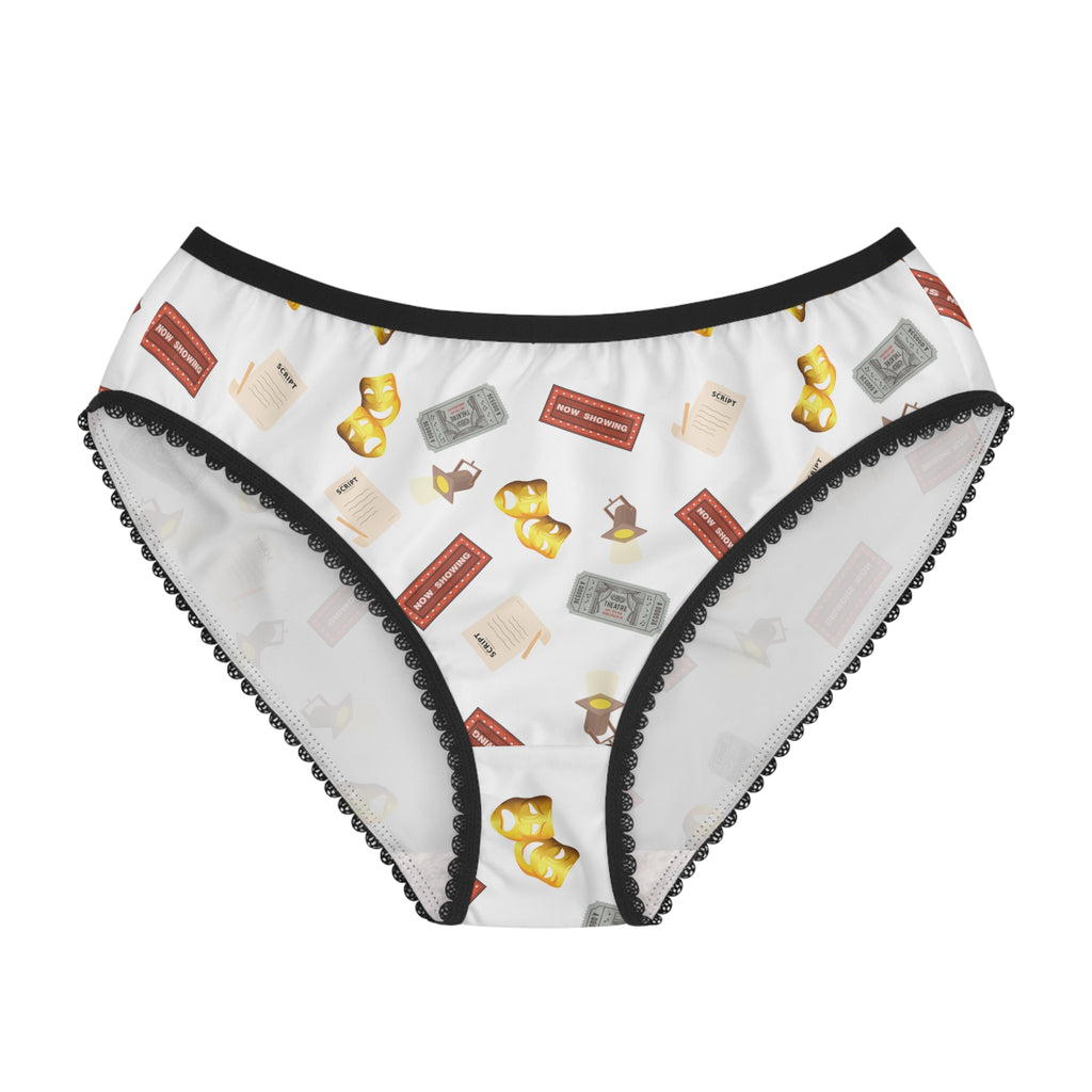 Theatre Masks Women's Briefs, Comedy & Tragedy Actress Underwear