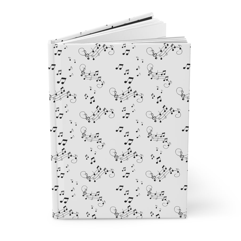 Music Notes Hardcover Journal, Lined Notebook for Musicians & Songwriters