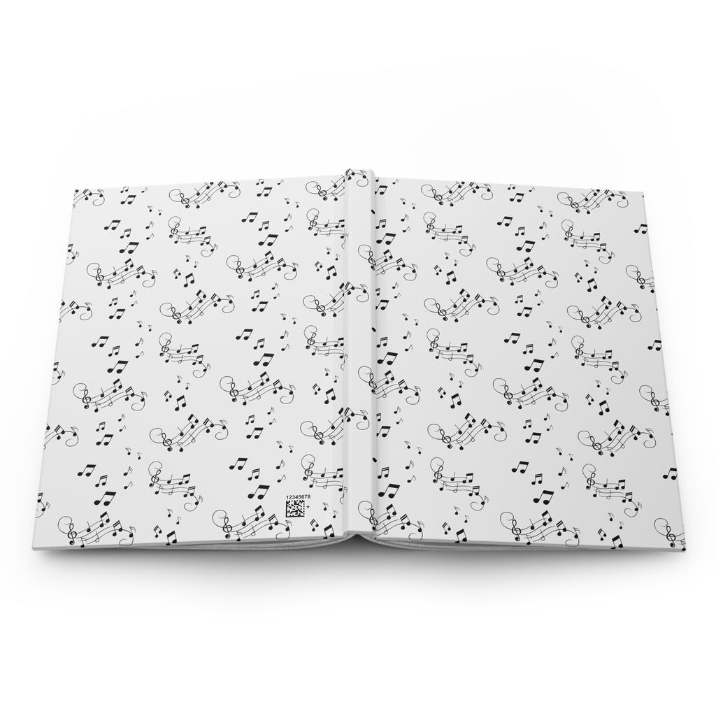 Music Notes Hardcover Journal, Lined Notebook for Musicians & Songwriters