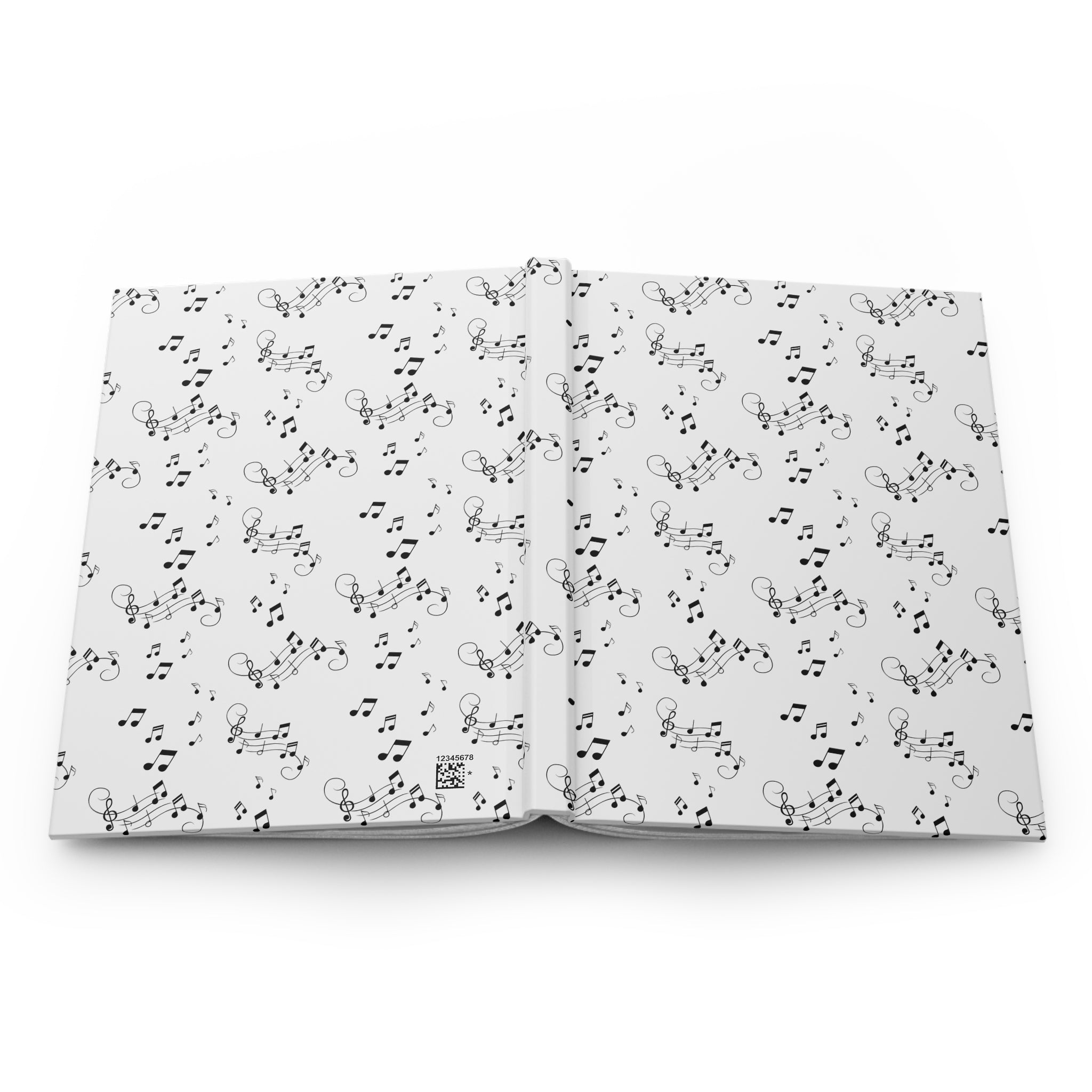 Music Notes Hardcover Journal, Lined Notebook for Musicians & Songwriters
