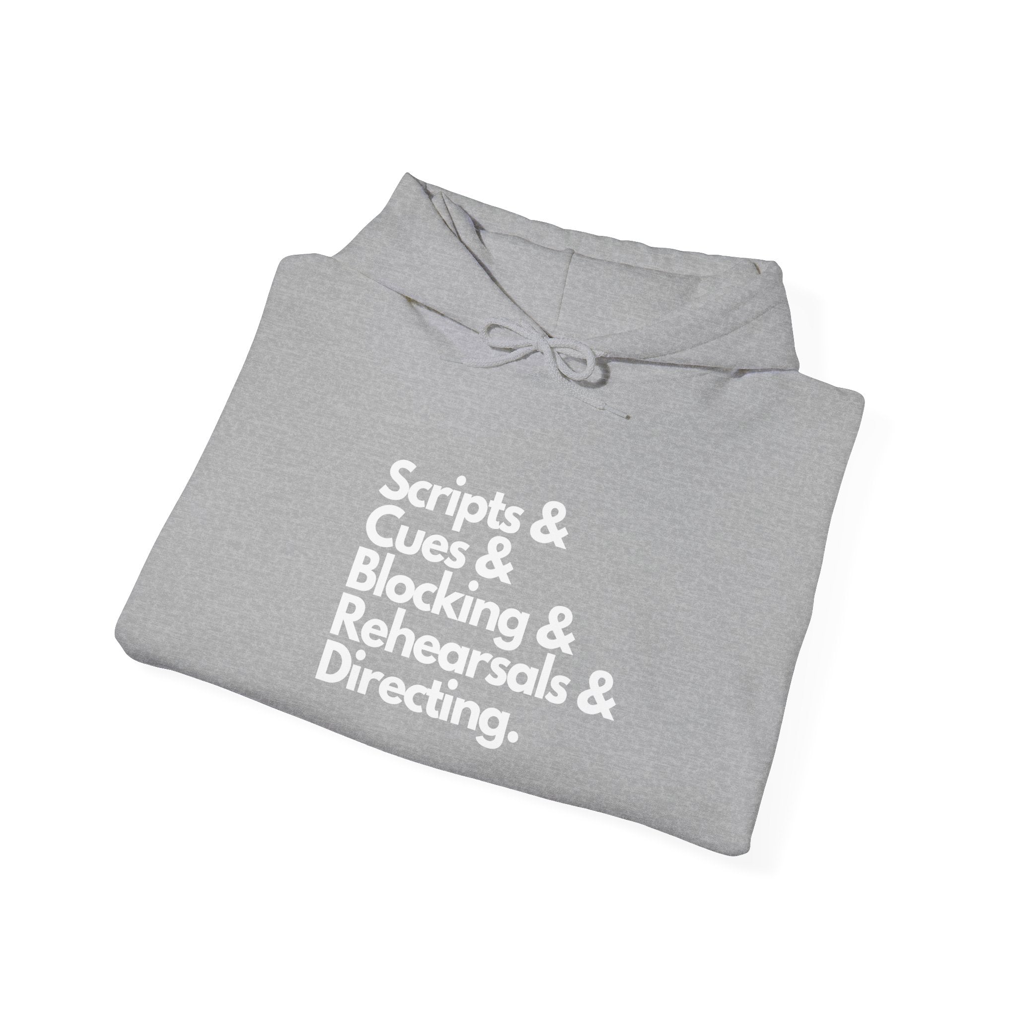 Theater Scripts & Cues & Blocking & Rehearsals & Directing hoodie gift for director, stage crew or manager