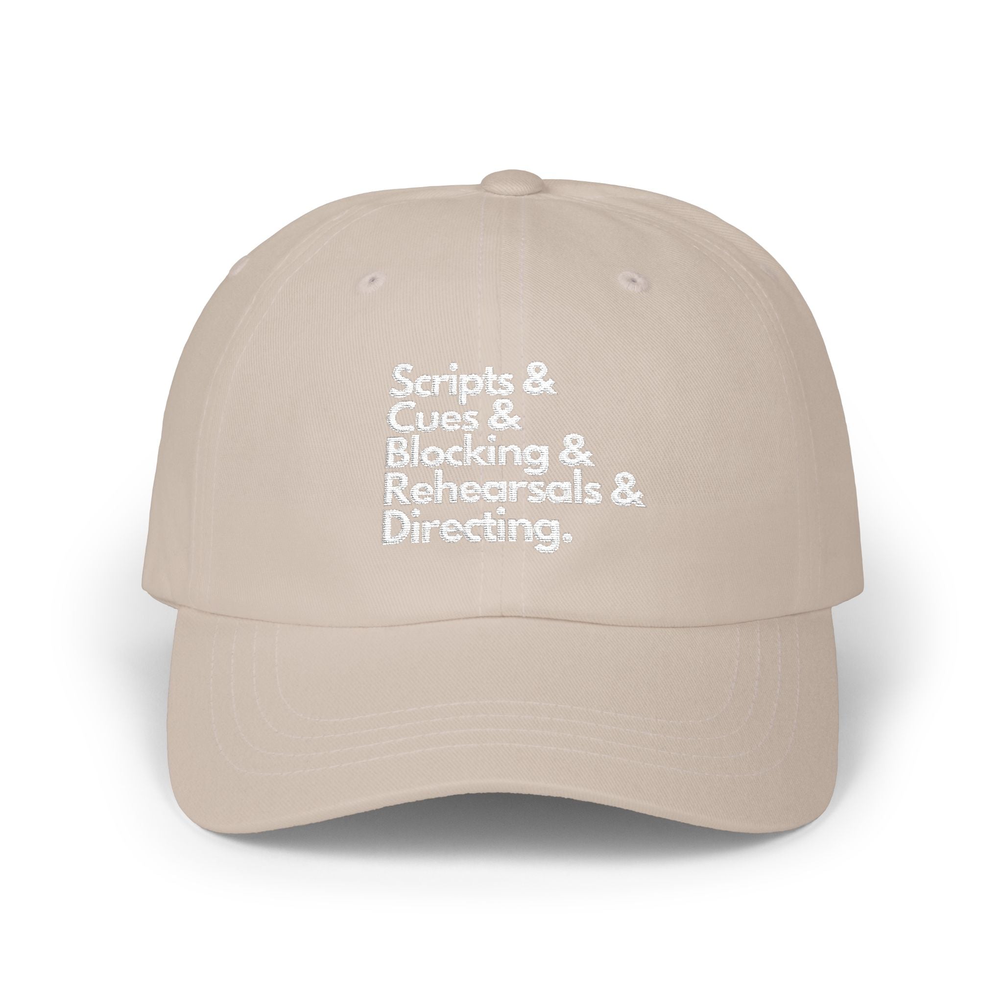 Theatre Script & Cues baseball cap for theatre directors, stage Crew, musical theatre gift Dad Cap