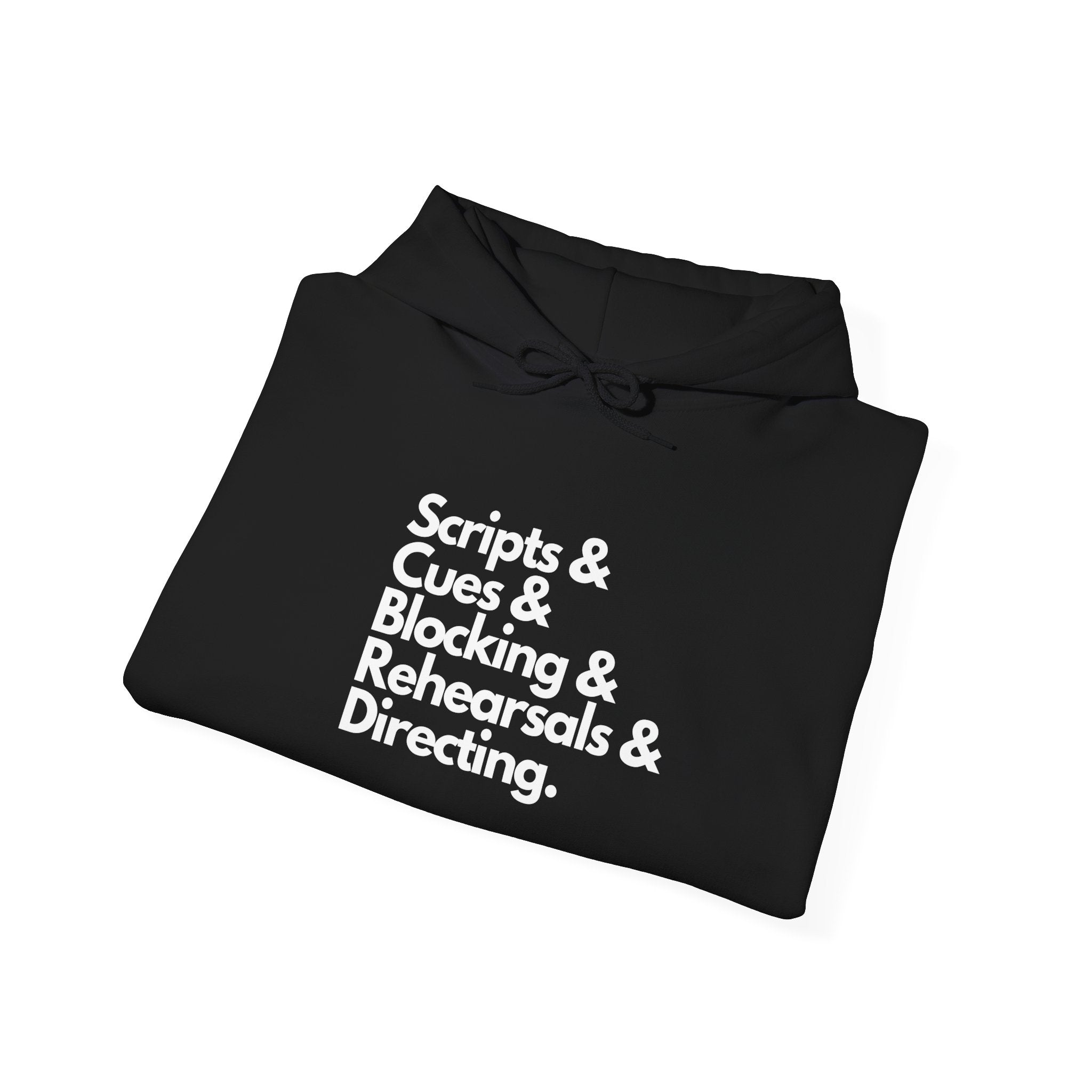 Theater Scripts & Cues & Blocking & Rehearsals & Directing hoodie gift for director, stage crew or manager