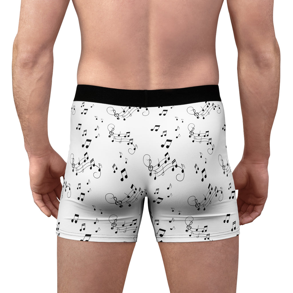 Men's Music Notes Boxer Briefs - Men's All-Over Print Musical Underwear