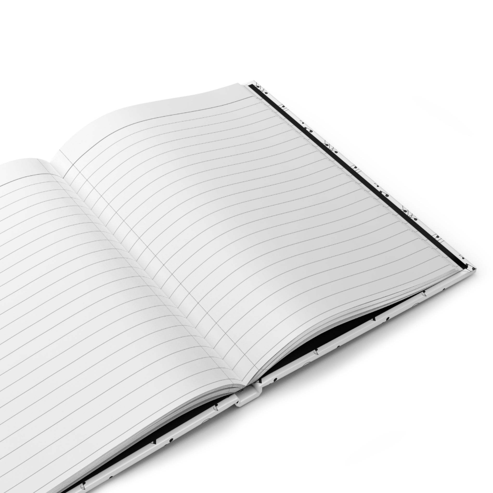 Music Notes Hardcover Journal, Lined Notebook for Musicians & Songwriters