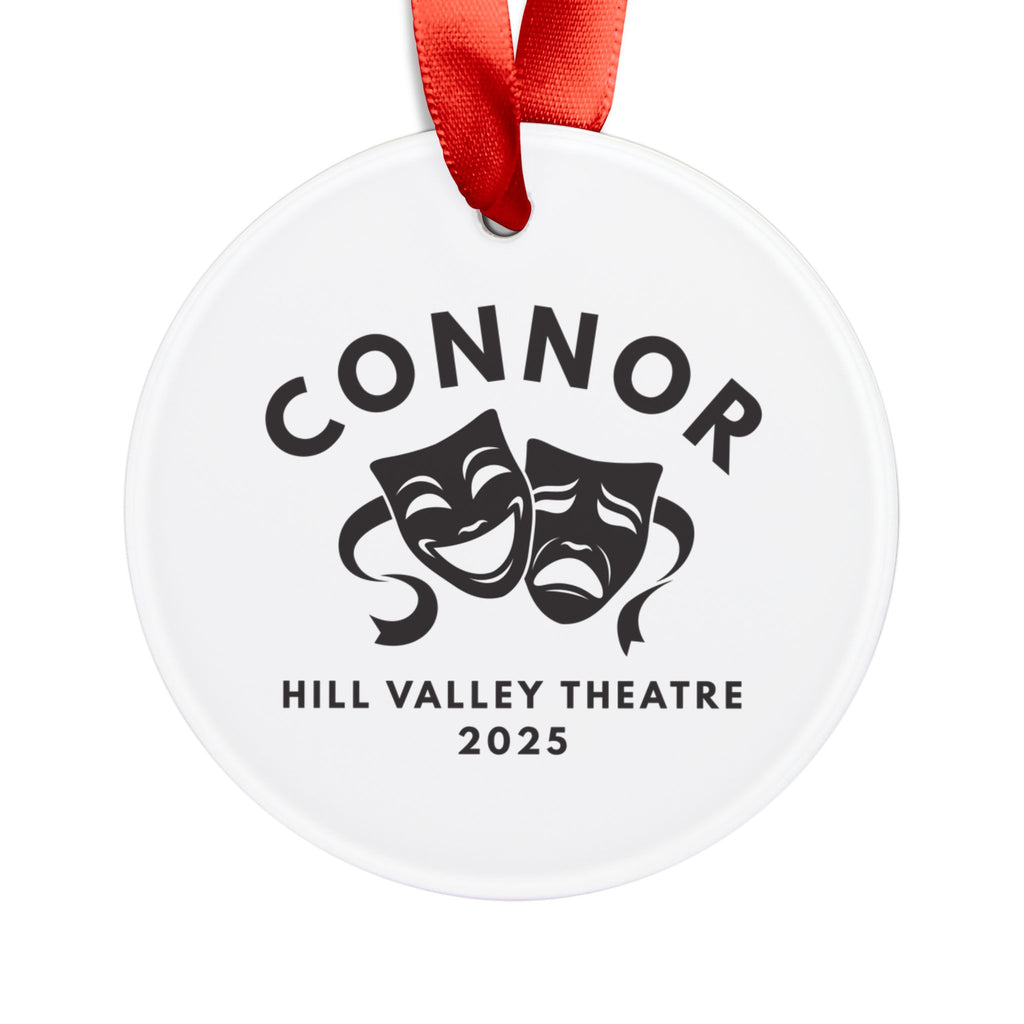 Personalized Theatre Acrylic Ornament with Ribbon — Custom Name Keepsake