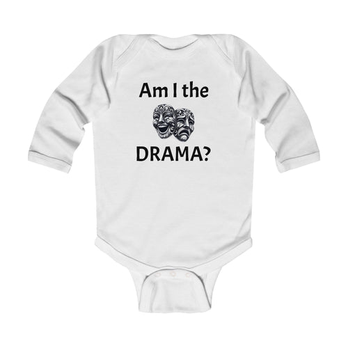 Am I the drama? Baby theatre masks one piece baby bodysuit