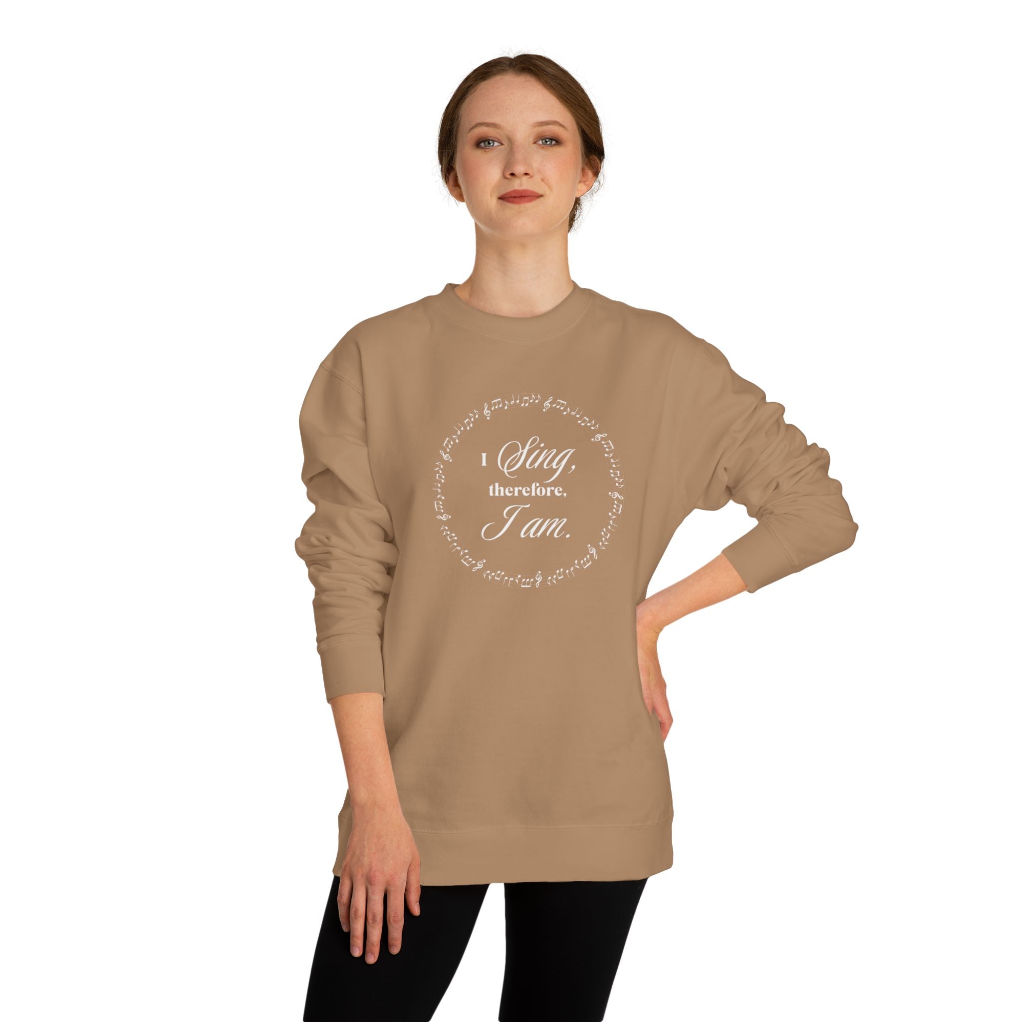 I sing, therefore, I am crewneck sweater