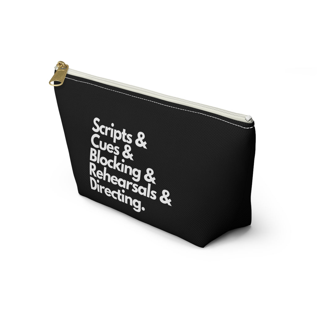 Scripts, Cues, Blocking, Rehearsals and Directing Accessory Pouch - gift for the theatre director