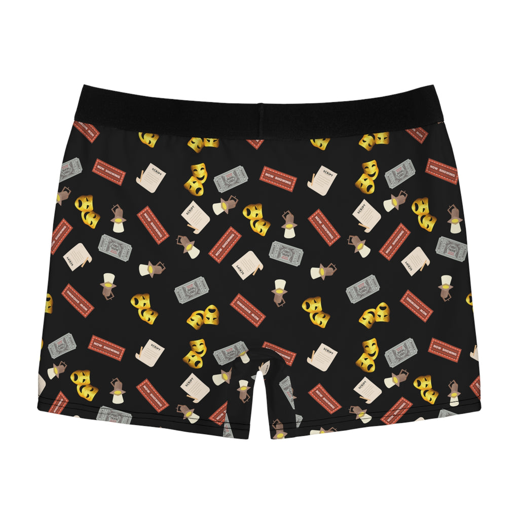 Comedy & Tragedy Theatre Mask Men's Boxer Briefs — Stage-Themed underwear for him