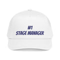 Stage Manager embroidered Baseball Cap | Theater Crew hat with navy thread font