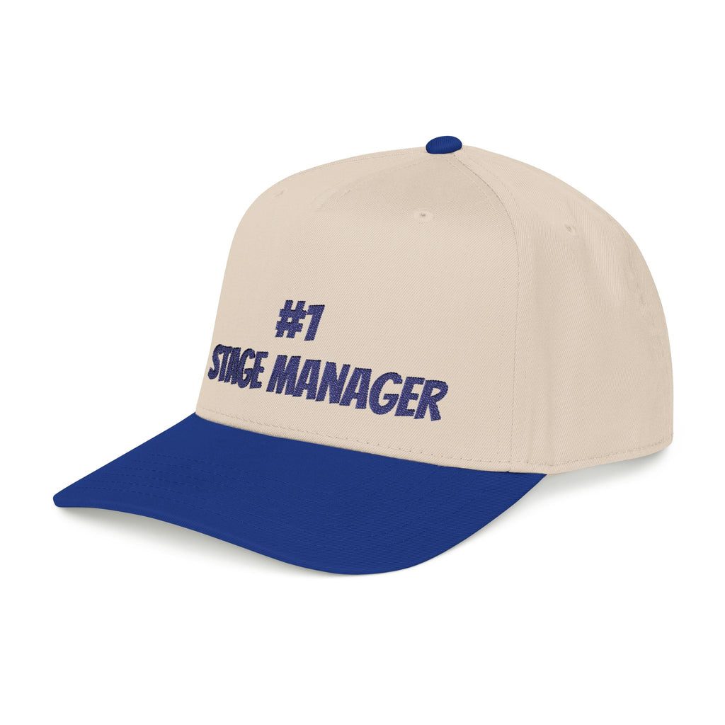 Stage Manager embroidered Baseball Cap | Theater Crew hat with navy thread font