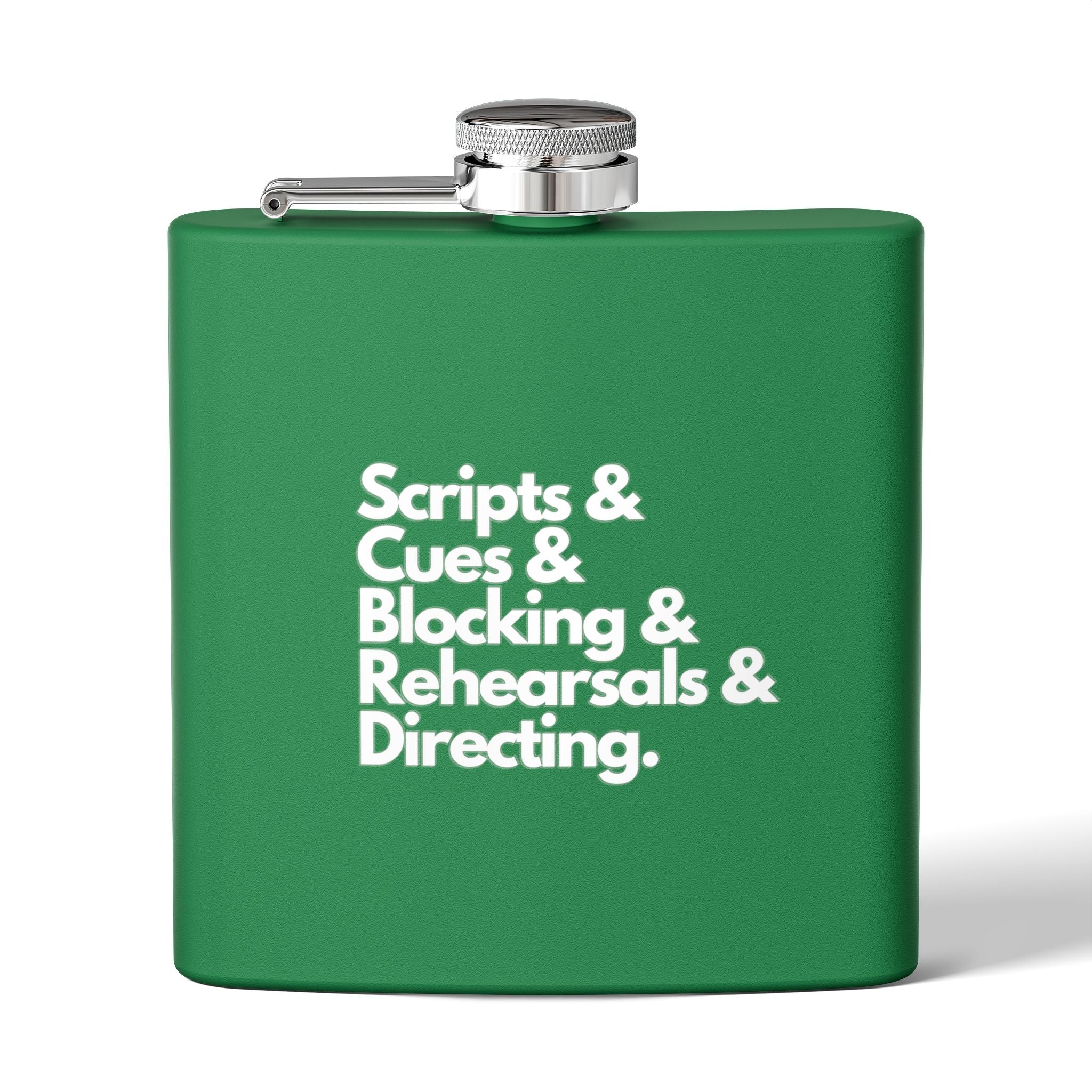 Scripts, Cues, Blocking, Rehearsals and Directing Flask for the Theatre director
