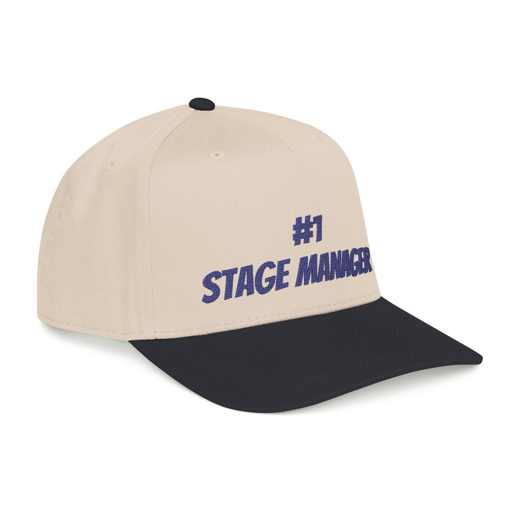 Stage Manager embroidered Baseball Cap | Theater Crew hat with navy thread font
