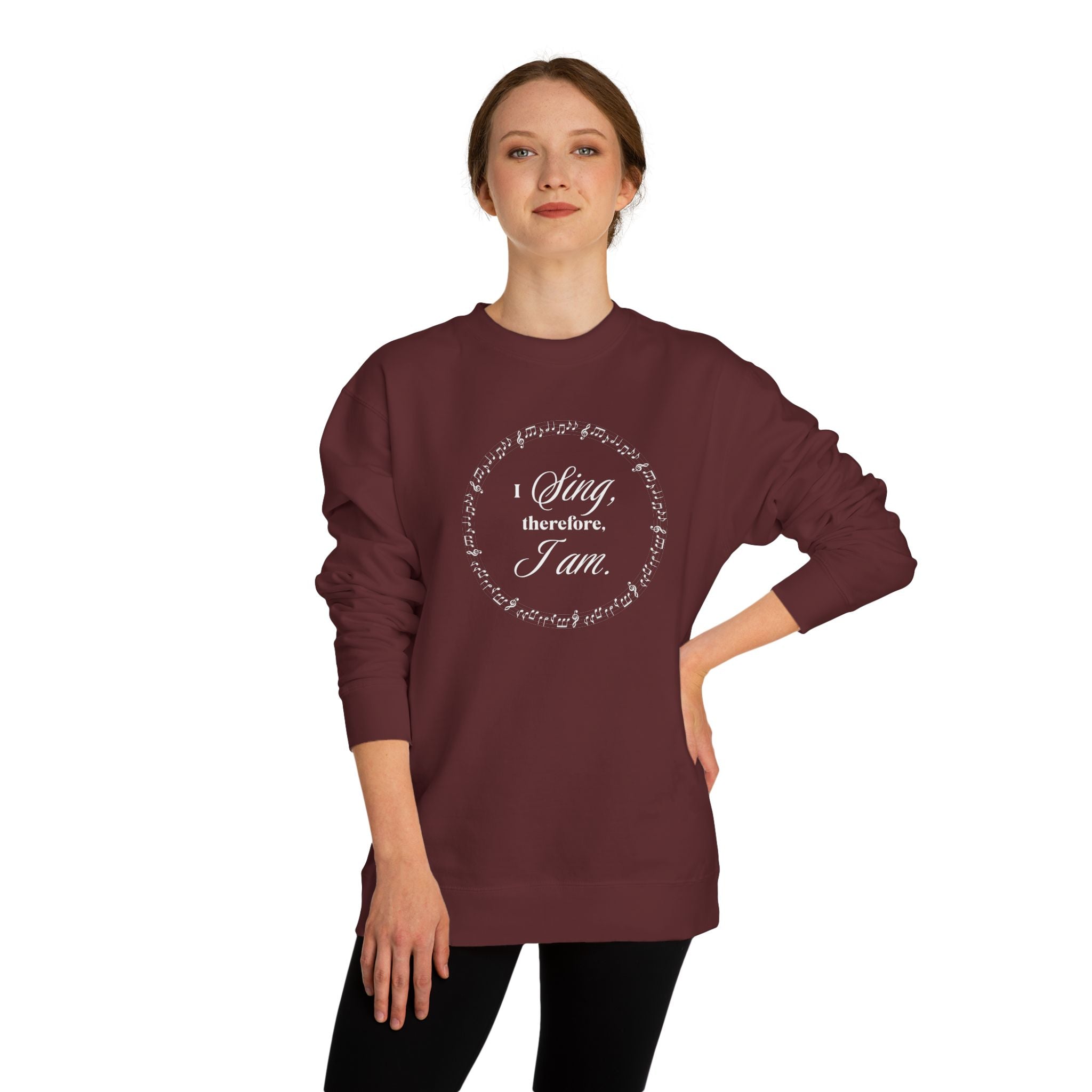 I sing, therefore, I am crewneck sweater