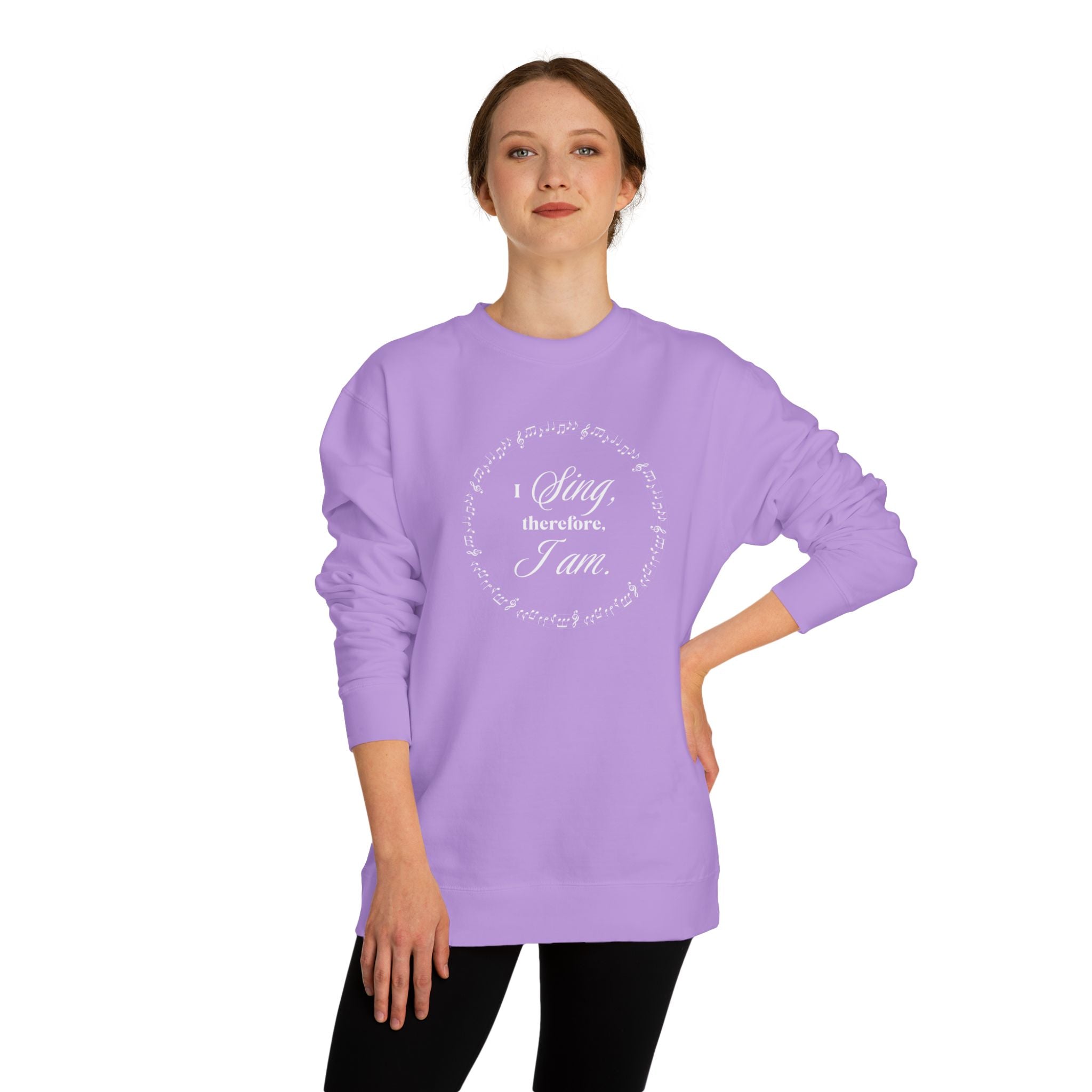 I sing, therefore, I am crewneck sweater
