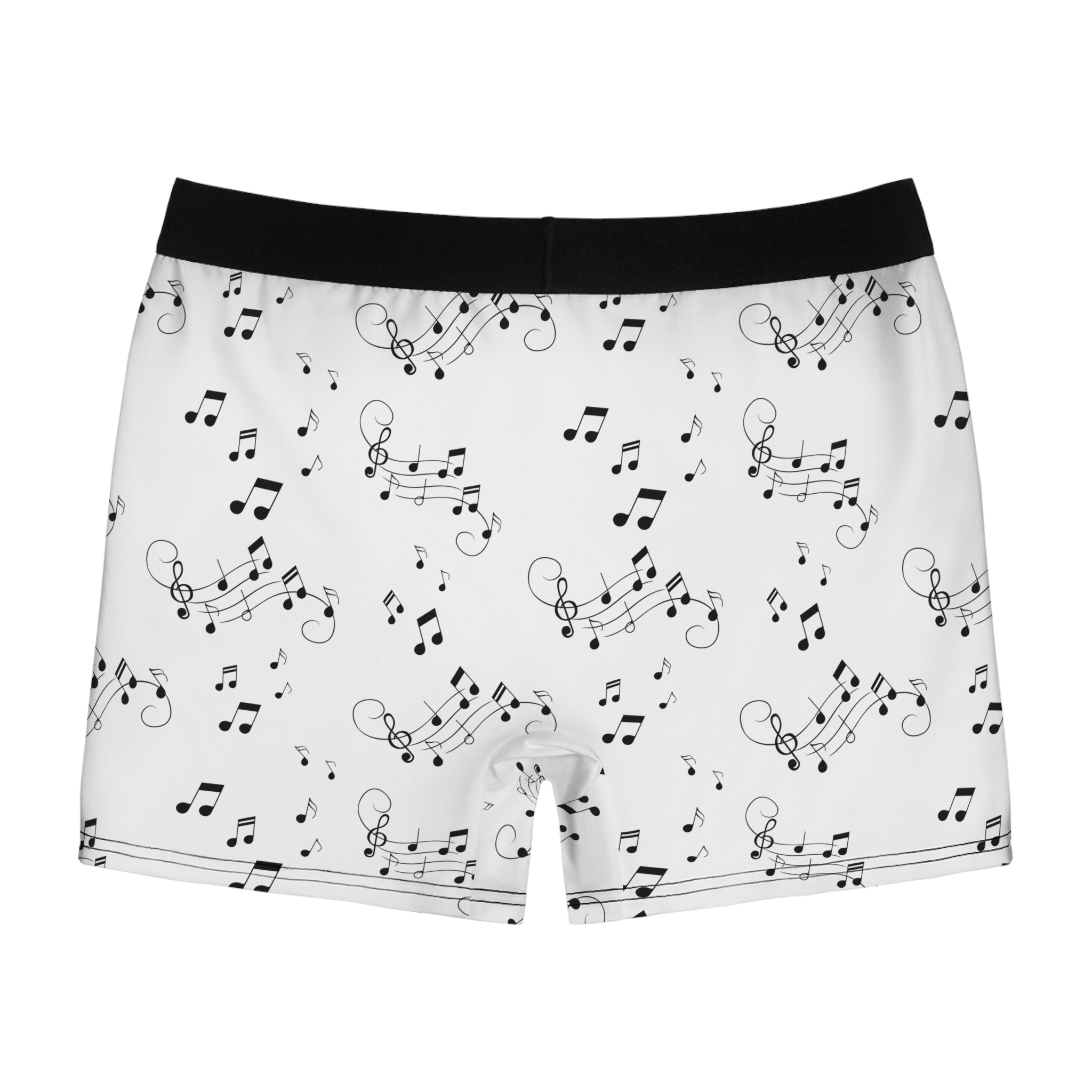 Men's Music Notes Boxer Briefs - Men's All-Over Print Musical Underwear