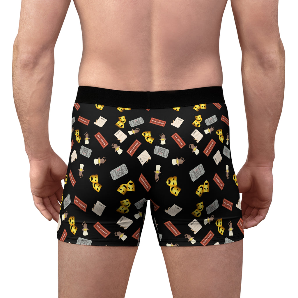 Comedy & Tragedy Theatre Mask Men's Boxer Briefs — Stage-Themed underwear for him