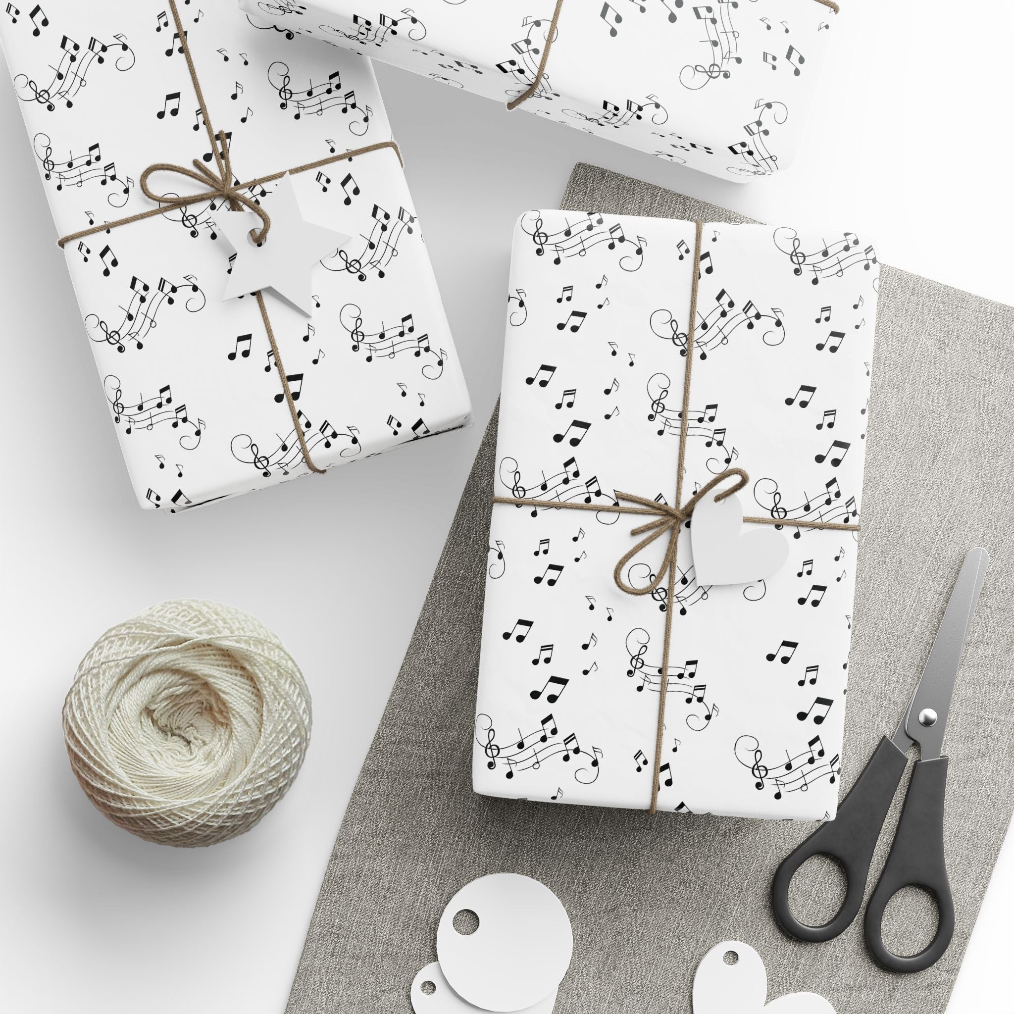 Musical Notes Wrapping Paper, Sheet Music Pattern, Music Lover Gift Wrap