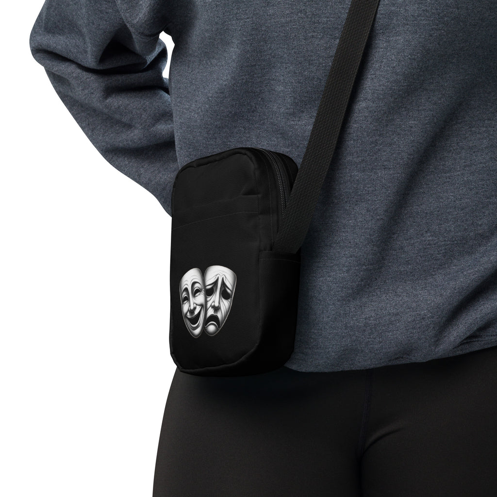 Theatre masks utility crossbody bag