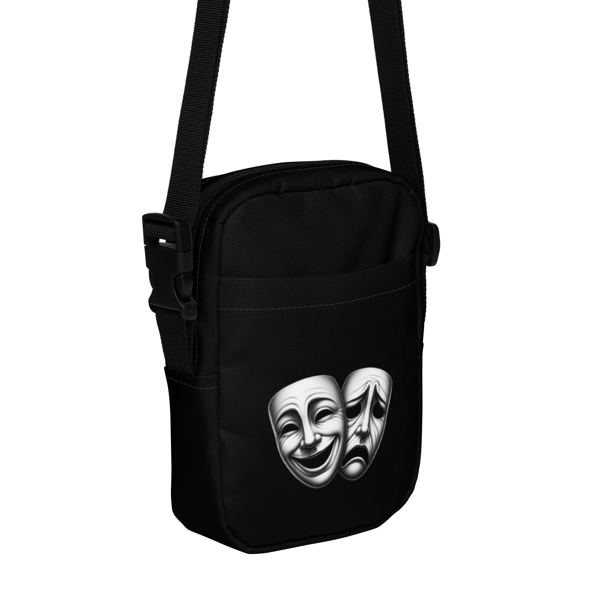 Theatre masks utility crossbody bag