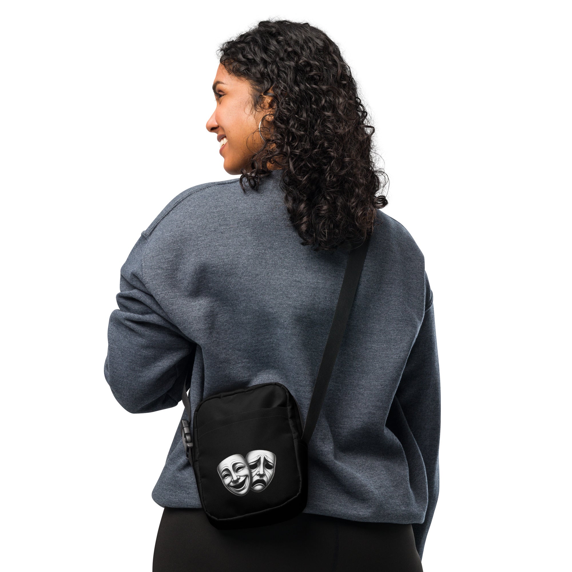 Theatre masks utility crossbody bag