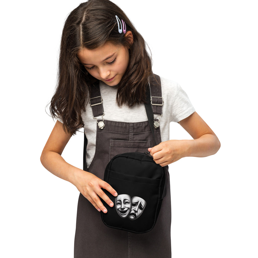 Theatre masks utility crossbody bag