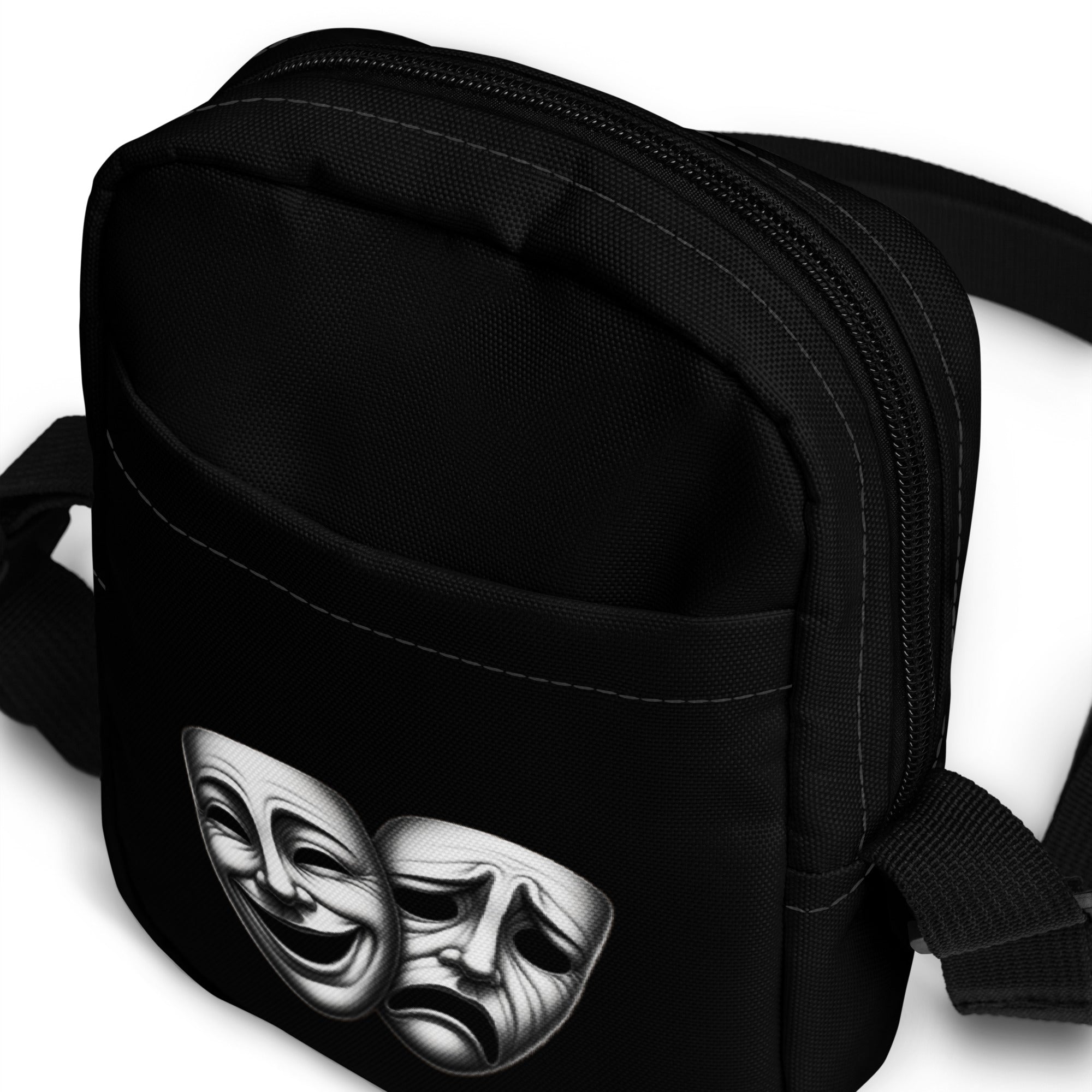 Theatre masks utility crossbody bag